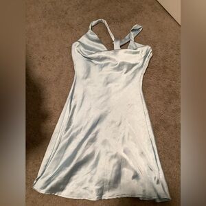 Altered state blue mid length satin dress